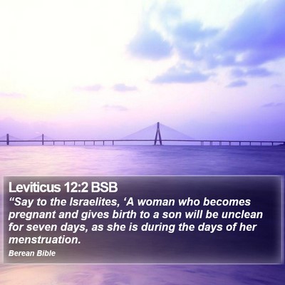 Leviticus 12:2 BSB Bible Verse Image