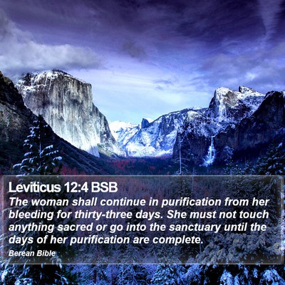 Leviticus 12:4 BSB Bible Verse Image
