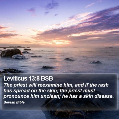 Leviticus 13:8 BSB Bible Verse Image
