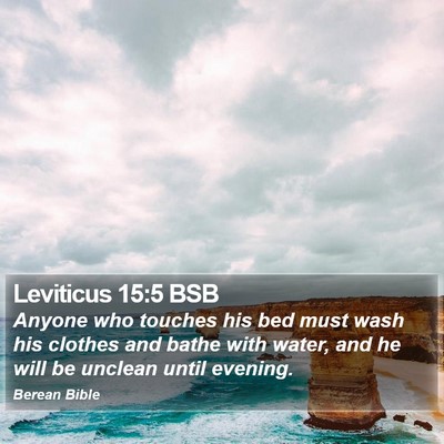Leviticus 15:5 BSB Bible Verse Image