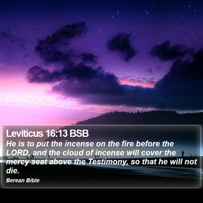 Leviticus 16:13 BSB Bible Verse Image
