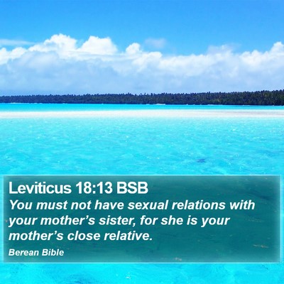 Leviticus 18:13 BSB Bible Verse Image
