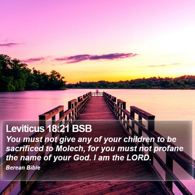 Leviticus 18:21 BSB Bible Verse Image