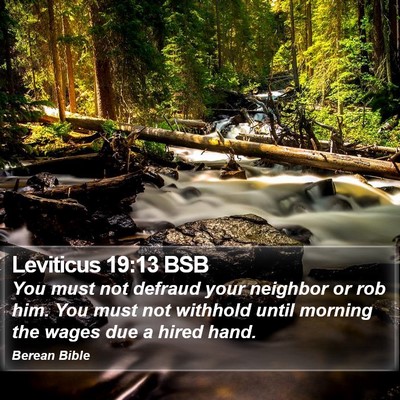 Leviticus 19:13 BSB Bible Verse Image