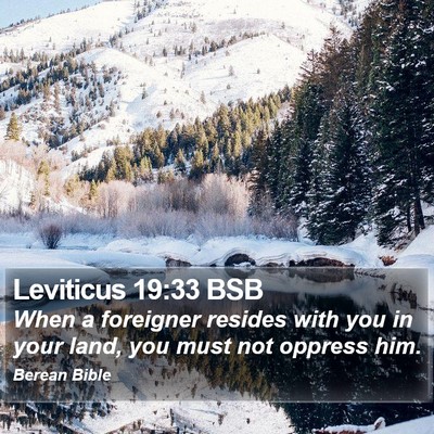 Leviticus 19:33 BSB Bible Verse Image