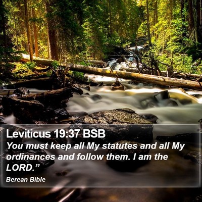 Leviticus 19:37 BSB Bible Verse Image