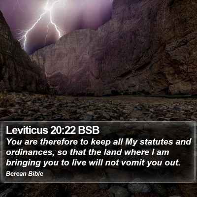 Leviticus 20:22 BSB Bible Verse Image