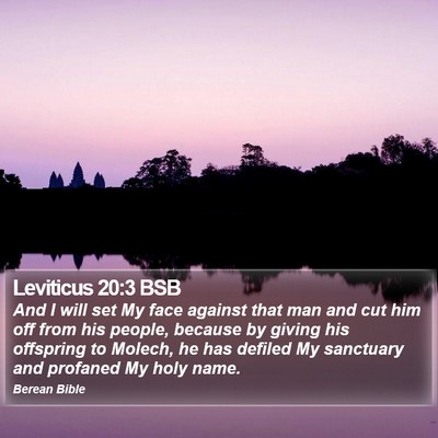 Leviticus 20:3 BSB Bible Verse Image