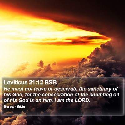 Leviticus 21:12 BSB Bible Verse Image