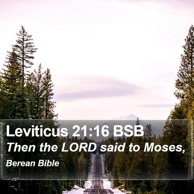 Leviticus 21:16 BSB Bible Verse Image