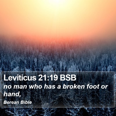 Leviticus 21:19 BSB Bible Verse Image