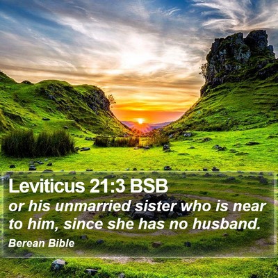 Leviticus 21:3 BSB Bible Verse Image