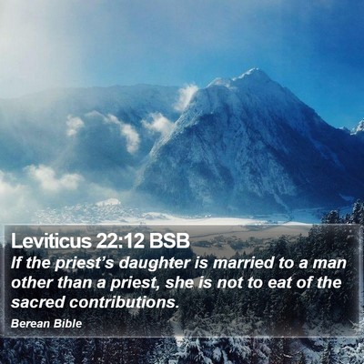 Leviticus 22:12 BSB Bible Verse Image