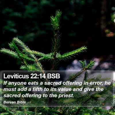 Leviticus 22:14 BSB Bible Verse Image
