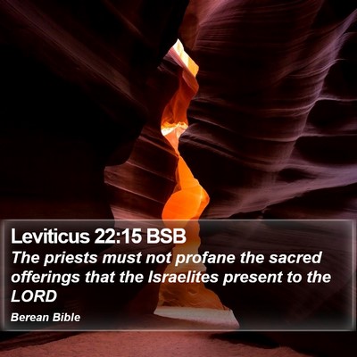 Leviticus 22:15 BSB Bible Verse Image