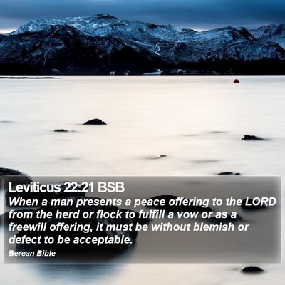 Leviticus 22:21 BSB Bible Verse Image