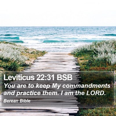 Leviticus 22:31 BSB Bible Verse Image