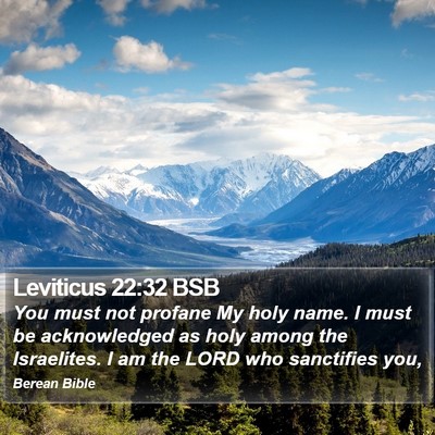 Leviticus 22:32 BSB Bible Verse Image
