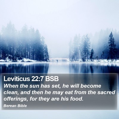 Leviticus 22:7 BSB Bible Verse Image