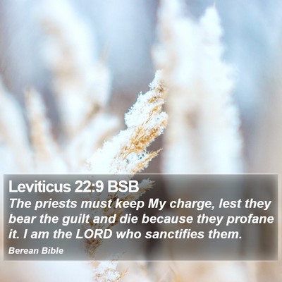 Leviticus 22:9 BSB Bible Verse Image