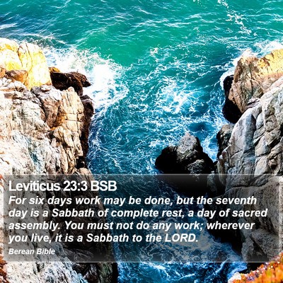 Leviticus 23:3 BSB Bible Verse Image