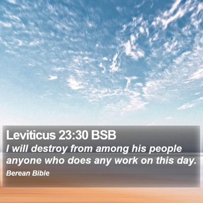 Leviticus 23:30 BSB Bible Verse Image