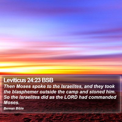 Leviticus 24:23 BSB Bible Verse Image