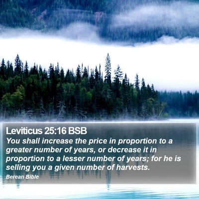 Leviticus 25:16 BSB Bible Verse Image