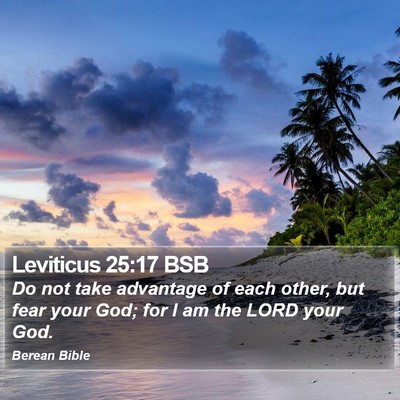 Leviticus 25:17 BSB Bible Verse Image