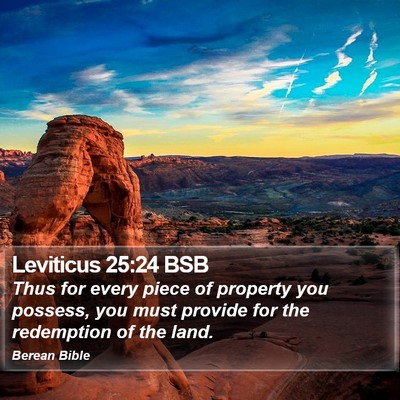 Leviticus 25:24 BSB Bible Verse Image