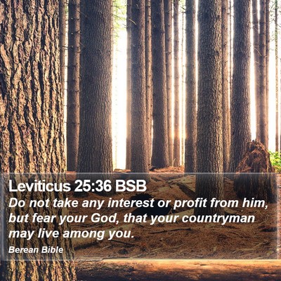 Leviticus 25:36 BSB Bible Verse Image
