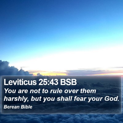 Leviticus 25:43 BSB Bible Verse Image