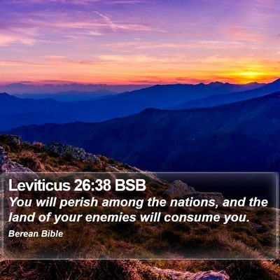 Leviticus 26:38 BSB Bible Verse Image