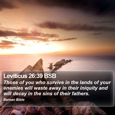Leviticus 26:39 BSB Bible Verse Image
