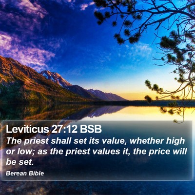 Leviticus 27:12 BSB Bible Verse Image