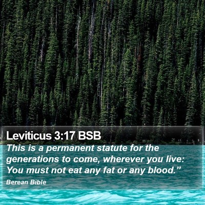 Leviticus 3:17 BSB Bible Verse Image
