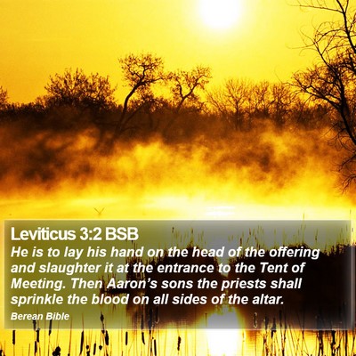 Leviticus 3:2 BSB Bible Verse Image
