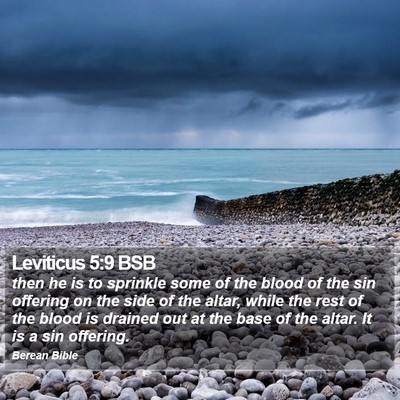 Leviticus 5:9 BSB Bible Verse Image
