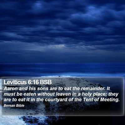 Leviticus 6:16 BSB Bible Verse Image