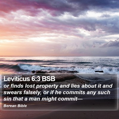 Leviticus 6:3 BSB Bible Verse Image