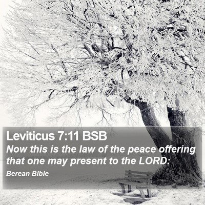 Leviticus 7:11 BSB Bible Verse Image