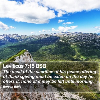 Leviticus 7:15 BSB Bible Verse Image