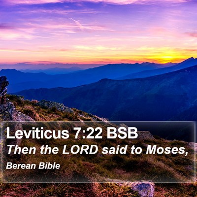 Leviticus 7:22 BSB Bible Verse Image