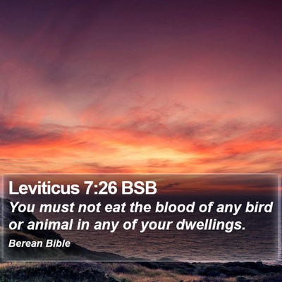 Leviticus 7:26 BSB Bible Verse Image