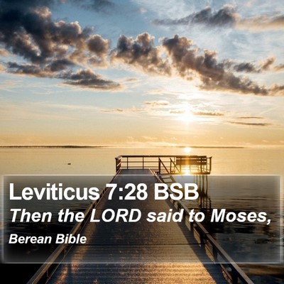 Leviticus 7:28 BSB Bible Verse Image