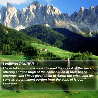 Leviticus 7:34 BSB Bible Verse Image