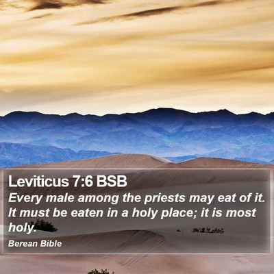 Leviticus 7:6 BSB Bible Verse Image