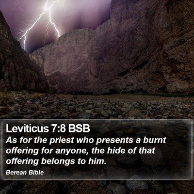 Leviticus 7:8 BSB Bible Verse Image