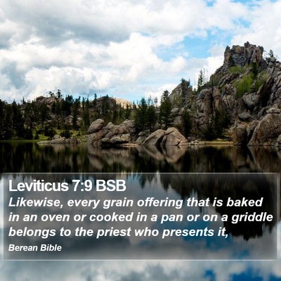 Leviticus 7:9 BSB Bible Verse Image