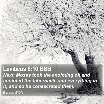 Leviticus 8:10 BSB Bible Verse Image